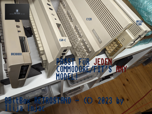 Retrostand - Ein Aufsteller für alle Commodore C64-C,Brotkasten,C128,Amiga 500..